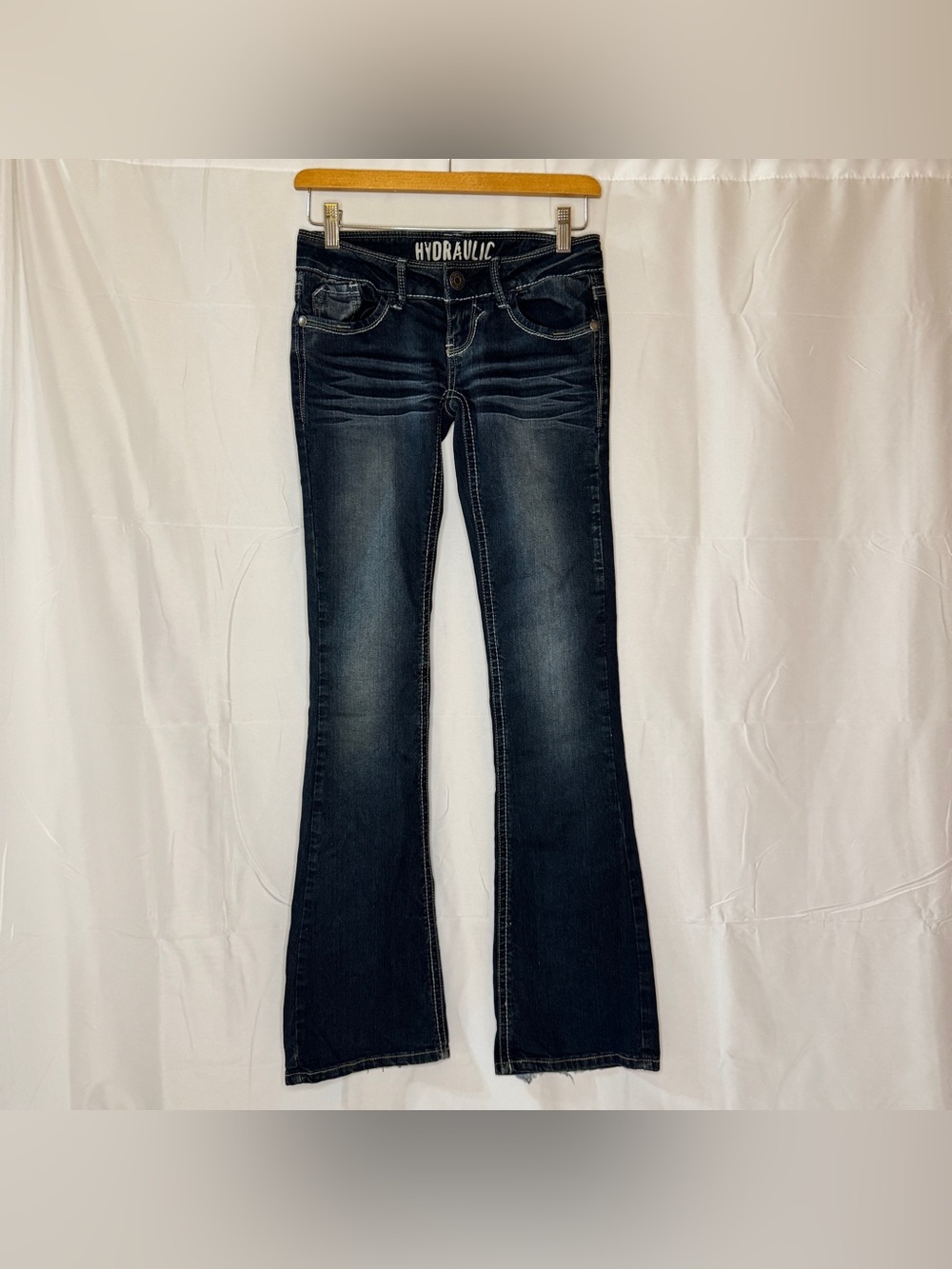 Y2K Hydraulic Women's Dark Wash Low Rise Flare Jeans